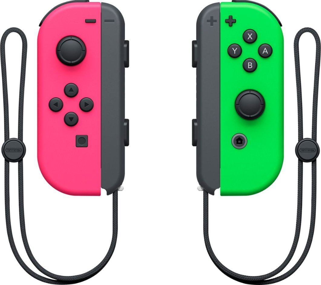 Joy con pink and green